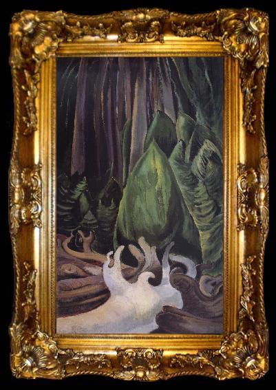 framed  Emily Carr Sea Drift at the edge of the forest, ta009-2